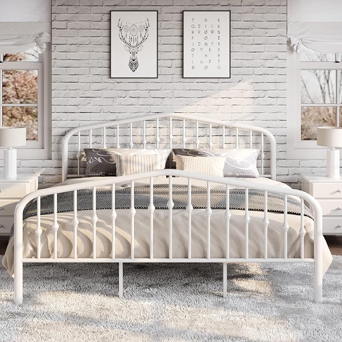 SHA CERLIN King Size Metal Platform Bed Frame - Image 3