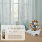 Short Kitchen Linen Curtains 24 Inch Length - Image 4