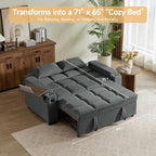 hansones ​66" Multi-Functional Pull-Out Sofa Bed - Image 4
