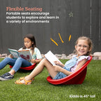 ECR4Kids Plastic Leaf Scoop Floor Rocker Seat, Classroom Furniture - Image 4