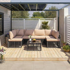 Pamapic 7-Piece Outdoor Sectional Set, Large Wicker Patio Furniture Set - Image 3