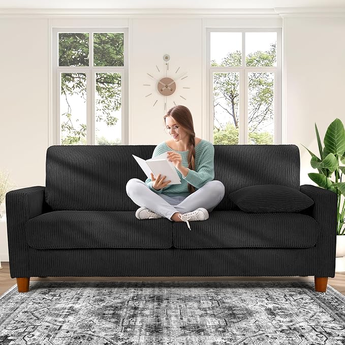 Kidirect 70in L Shaped Couch, Modular Sofa No Tool Assembly, Comfy Sectional - Image 2