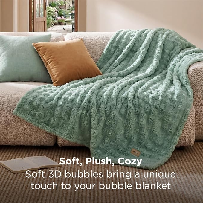 Bedsure Green Twin XL Blankets for Bed - Image 3