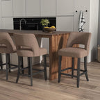 VKNOW Bar Stools Set of 6, Modern Counter Stools - Image 4