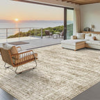 Soalmost Washable Area Rug 8x10 Large Soft Brown Rugs - Image 2
