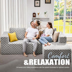 Hobestluk Modular Sectional Sofa Memory Foam Couch Oversized Sectional Sofa - Image 3