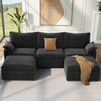 Vesgantti 108" U Shaped Sectional Couch, Comfy Cloud Modular Sectional Sofa by Vesgantti