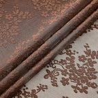 YJ YANJUN Vintage Lace Curtains 108 Inches Long-Victorian Floral Pattern Brown - Image 5