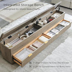 T4TREAM Fluted King Size Bed Frame - Image 4