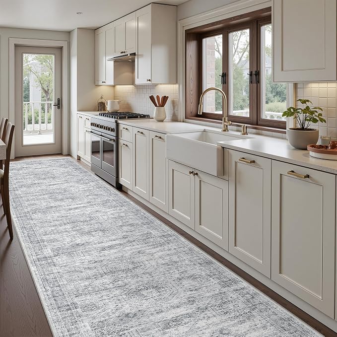 3x14 Runner Rug Non Slip, Washable Hallway Runner Rug, Living Room, Extra Long - Image 3
