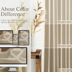 Eggshell Beige Curtains for Living Room 72 Inches Long Linen Blend Luxury Light - Image 3