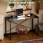 Huuger Folding Desk for Small Spaces, 39.3 Inch Foldable Computer Table - Image 8