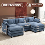 Ihanherry 111.4" U Shaped Modern Sofa Modular Sectional Cloud Couch - Image 2
