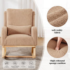 HCHAIRH Rocking Chair Nursery, Boucle Nursing Rocking Chairs, Upholstered - Image 5