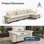 HERA'S HOUSE 158" Modular Sectional Sofa, Oversized L Shaped Couches - Image 2