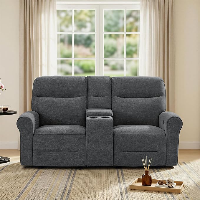MCombo 78.3" Wall Hugger Power Loveseat Recliner Sofa - Image 5