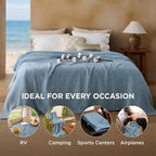 Bedsure 100% Cotton Muslin Blanket Queen Size - Image 4