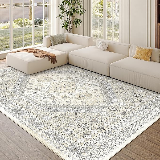 6x9 Area Rugs for Living Room, Large Washable Rug, Dining Room, Low Pile - Image 4