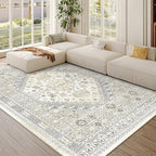 5x7 Area Rugs for Living Room, Large Washable Rug, Dining Room, Low Pile by Zesthome