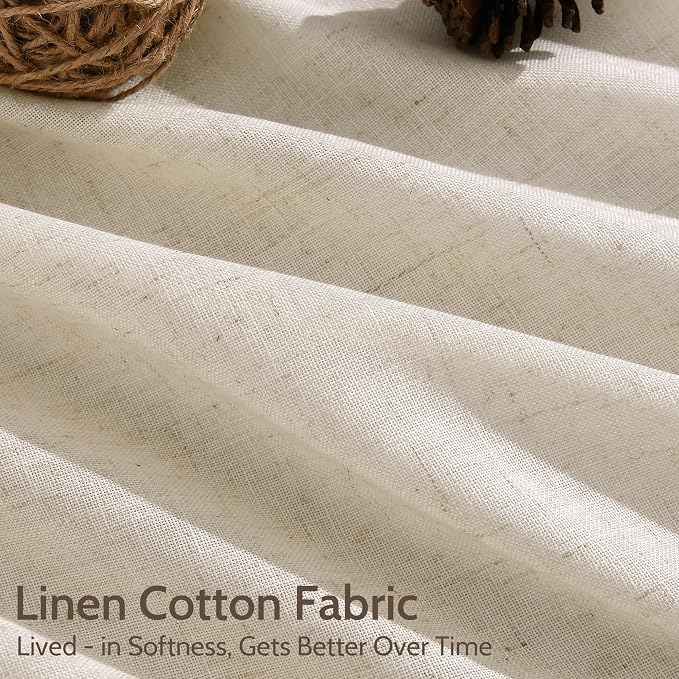 Linen Curtains 96 Inches Long for Living Room Modern Farmhouse Decor Light - Image 4