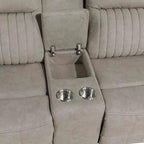 Lexicon Manual Double Reclining Loveseat, Polished Microfiber Manual Wall - Image 11