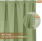 Sage Green Linen Curtains 72 inches Long - Image 3