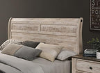 Roundhill Furniture Imerland Contemporary White-wash Finished 5-Piece Sleigh - Image 5