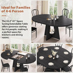 Extendable Dining Table, Round Kitchen Dining Room Dinner Table - Image 5