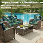 CALBODE 12 Pcs Stretch Outdoor Seat Cushion Covers, Indoor/Outdoor Couch Cover - Image 5
