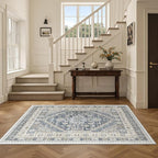 3x5 Washable Area Rug for Entryway Non Slip Rugs, Floral Soft Living Room Rug - Image 5
