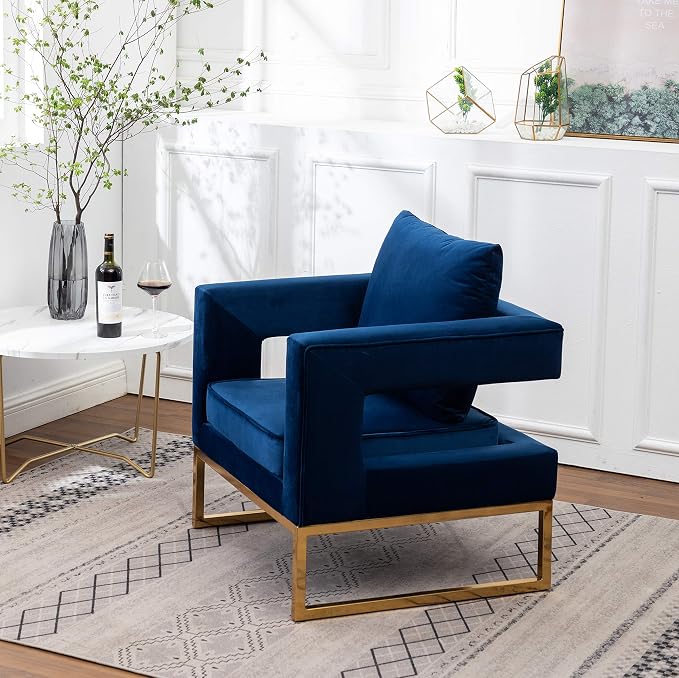 Roundhill Furniture Lenola Upholstered Accent Arm Chair - Image 6