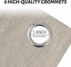 Yakamok Natural Linen Textured Curtains 84 Inches Long - Image 4