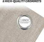 Yakamok Natural Linen Textured Curtains 72 Inches Long - Image 4