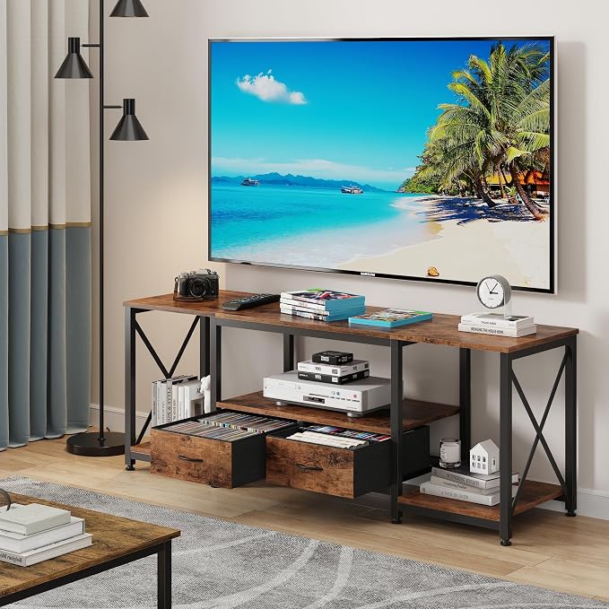GYIIYUO TV Stand with Fabric Drawer - Image 6