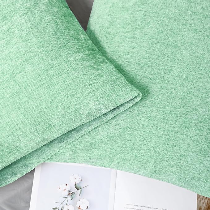 CaliTime Decorative Standard Throw Pillow Covers 26 X 20 Inches Grey Green | - Image 6