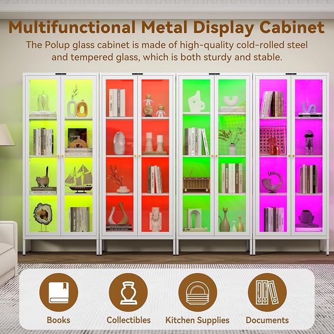 Polup Glass Display Cabinet - Image 8