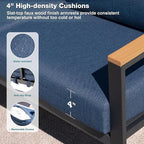 Patio Furniture Set, 4 Pieces Outdoor Patio Furniture - Image 4