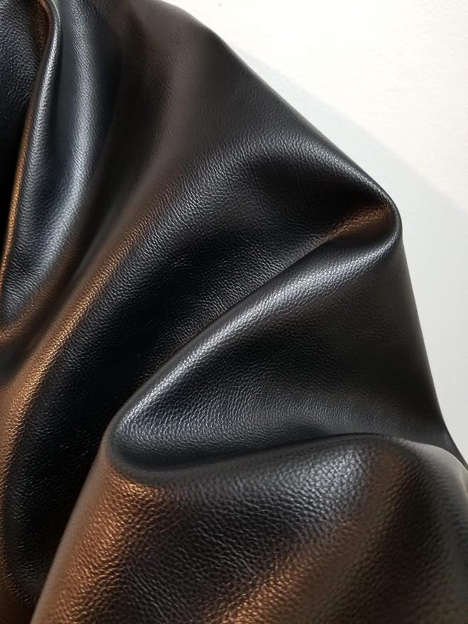 NAT Leathers | Black Pebbled Soft faux Vegan PU {Peta Approved Vegan} Leather by NATLeathers