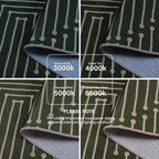 Lahome Maze Line Green Kitchen Runner Rug, 2x8 Outdoor Easy Jute Runner Rug | - Image 6