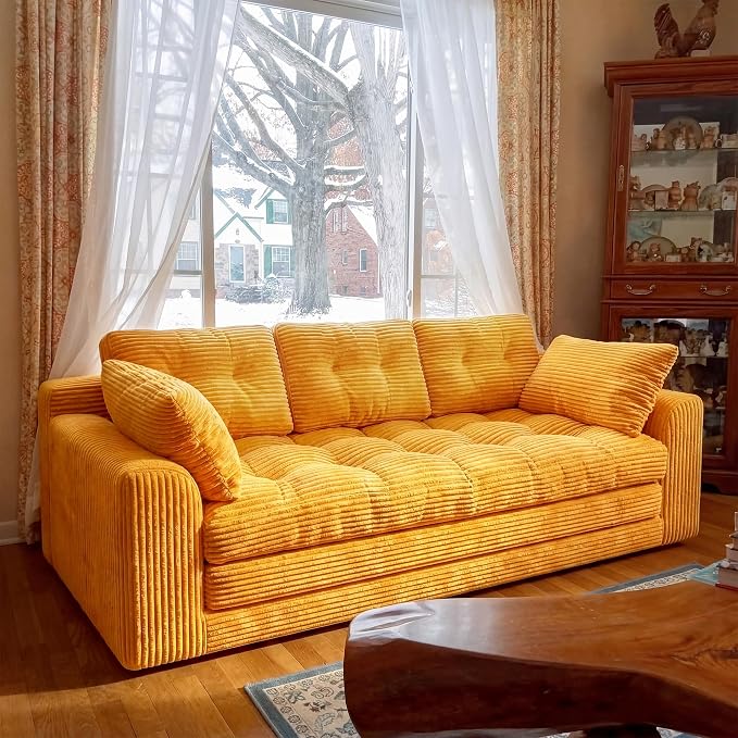 Homkdom 3 Seater Convertible Folding Sofa Bed, Pull Out Sleeper Sofa - Image 6