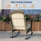 Outdoor Wicker Rocking Chair, Patio Rattan Rocker Chair - Image 3