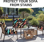 8PCS Patio Cushion Covers.Patio Furniture Couch SeatSlipcovers | Washable - Image 4