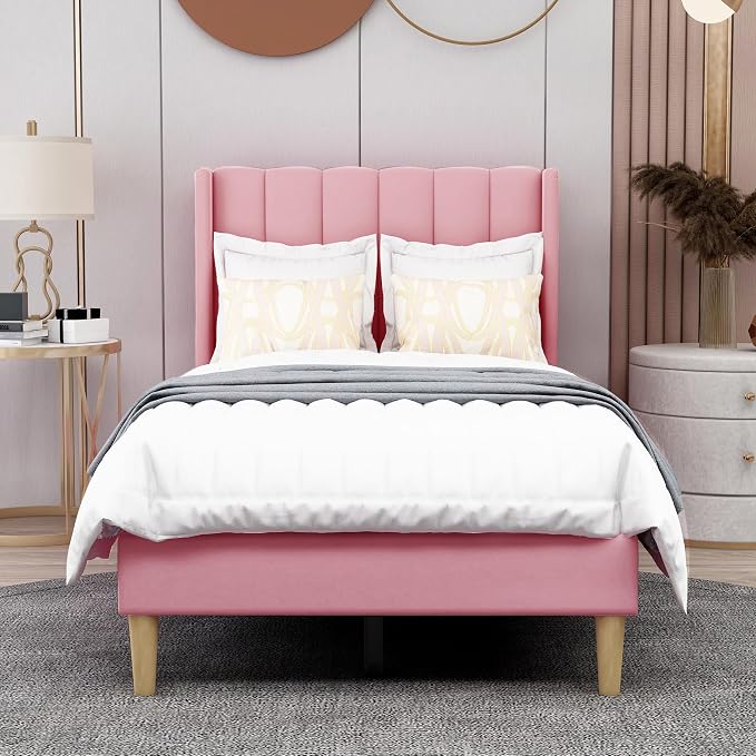 AGARTT Upholstered Platform Bed Frame Twin Size - Image 3