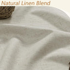 Extra Long 100% Blackout Linen Curtains - Image 3