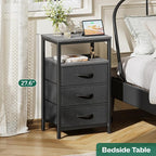 Huuger Nightstands Set of 2, 27.6 Inch End Tables - Image 4