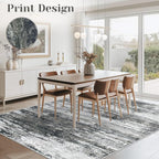 Washable Rug 5x7 Area Rugs for Living Room: Neutral Soft Rug Abstract Non Slip - Image 3