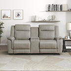 Lexicon Manual Double Reclining Loveseat, Polished Microfiber Manual Wall - Image 7