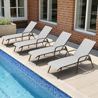 Crestlive Products Outdoor Chaise Lounge Chair, 5-Position Pool Lounge Chairs - Image 9