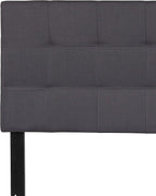 Flash Furniture Bedford Tufted Upholstered Full Size Headboard in Dark Gray - Image 9
