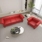 QHITTY 2 Piece Living Room Set, Sectional Chesterfield Sofa Chair Contemporary - Image 9